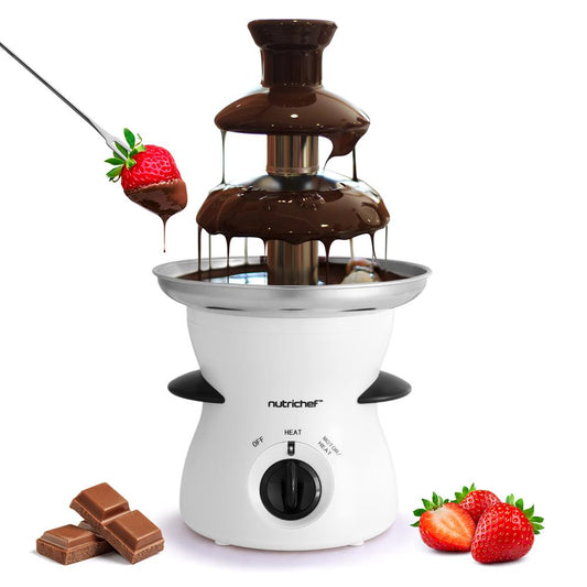 Pot à fondue au chocolat électrique - Fontaine à fondue au chocolat de comptoir Fondoir à chocolat avec 3 niveaux 