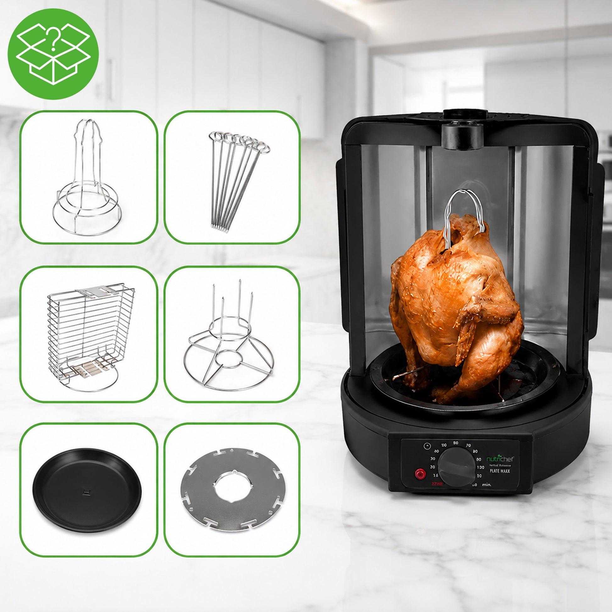 Vertical Rotisserie Oven Black