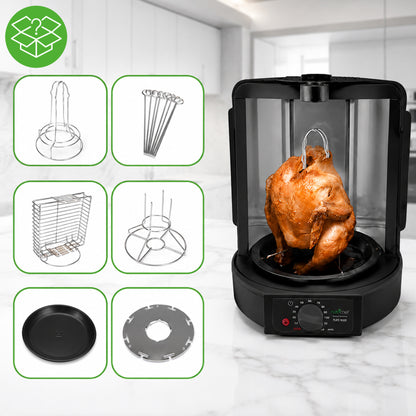 Vertical Rotisserie Oven Black