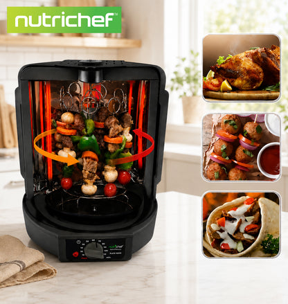 Vertical Rotisserie Oven Black