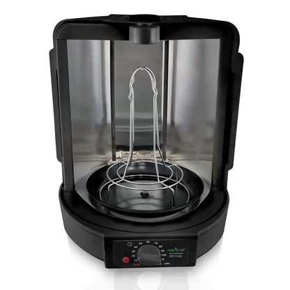NutriChef Vertical Rotisserie Oven – Countertop Rotating Cooker, 700W, Precise & Even Cooking, Black