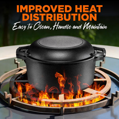 cast iron dutch oven skillet lid