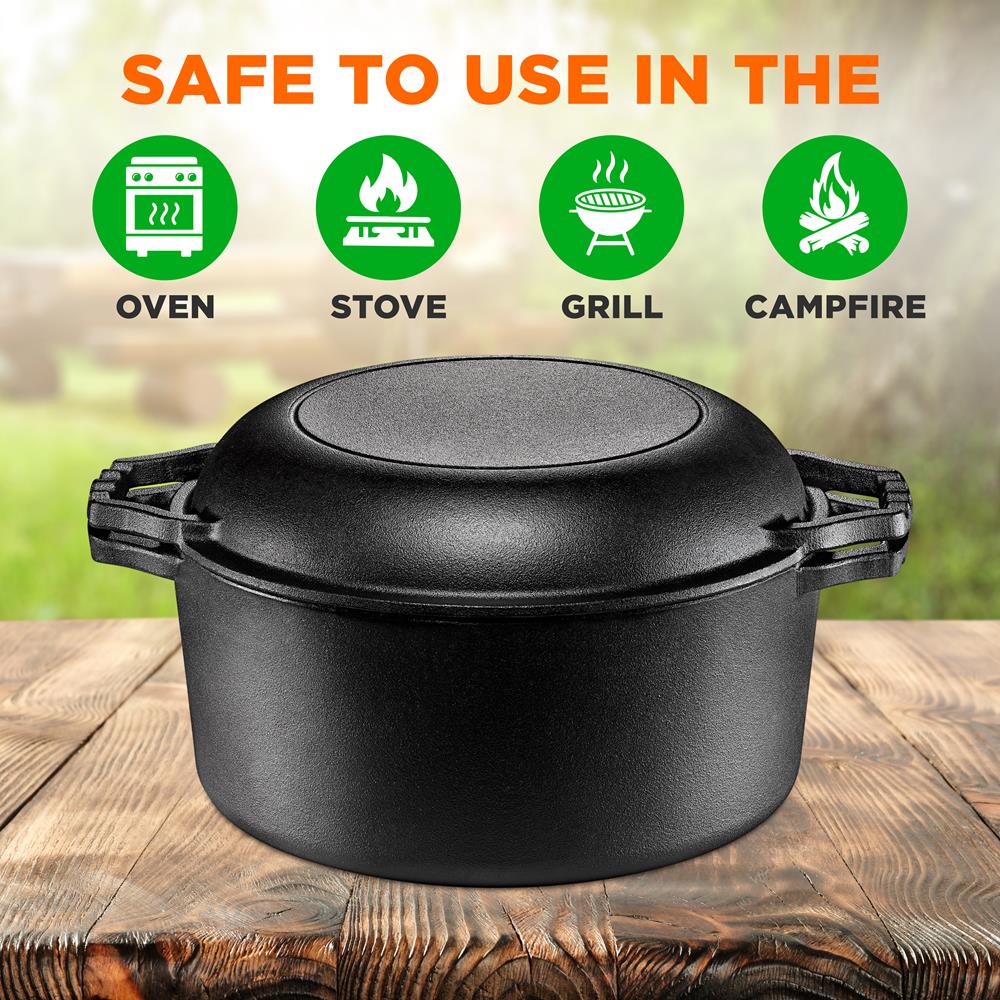 cast iron dutch oven skillet lid
