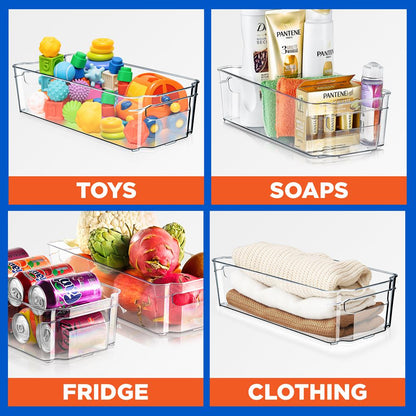 clear organizer bins