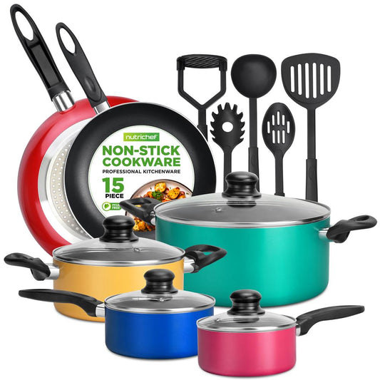 colorful cookware set