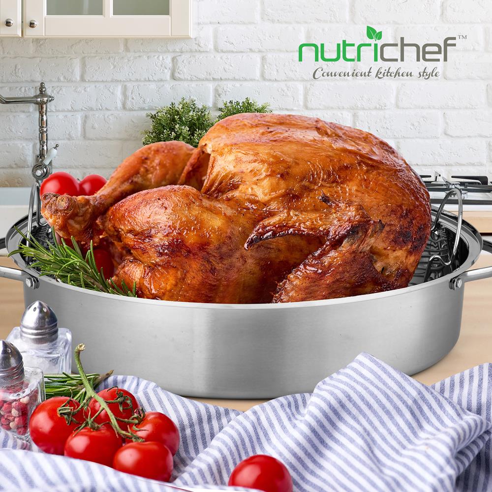 oval stainless steel roasting pan