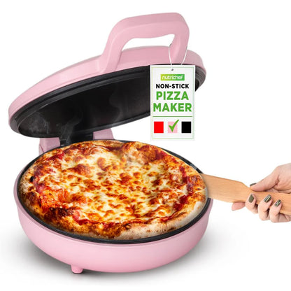 Countertop Pizza Maker - Non-Stick Electric Pizza Oven With Cool Touch Handle And Uplift Function, Includes Spatula