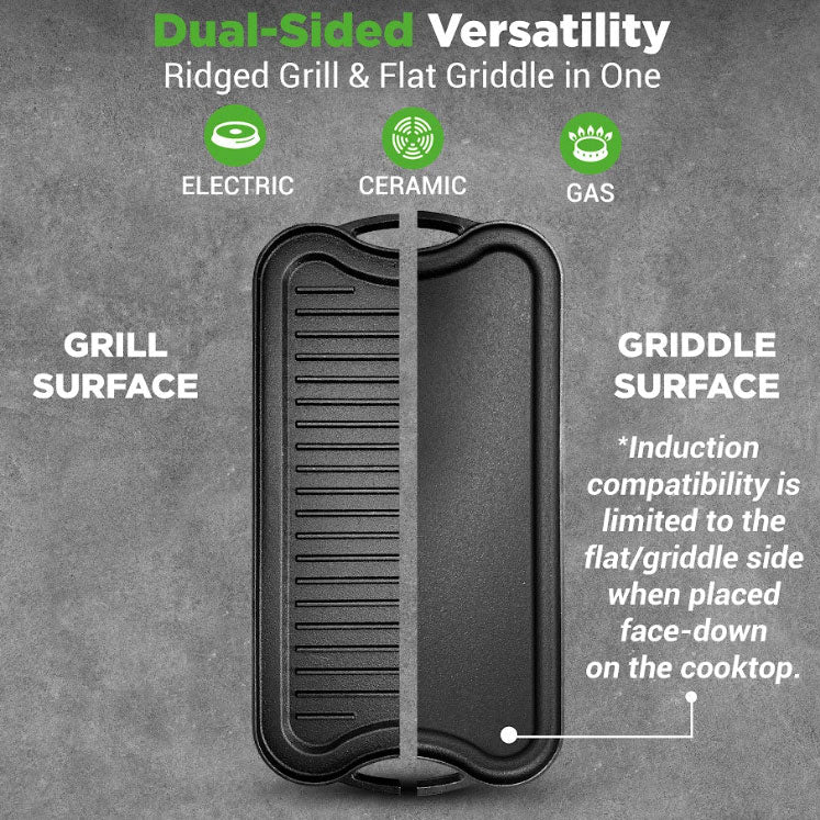 reversible grill griddle plate