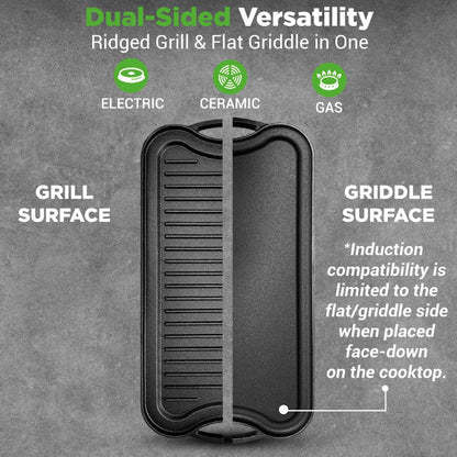 reversible grill griddle plate