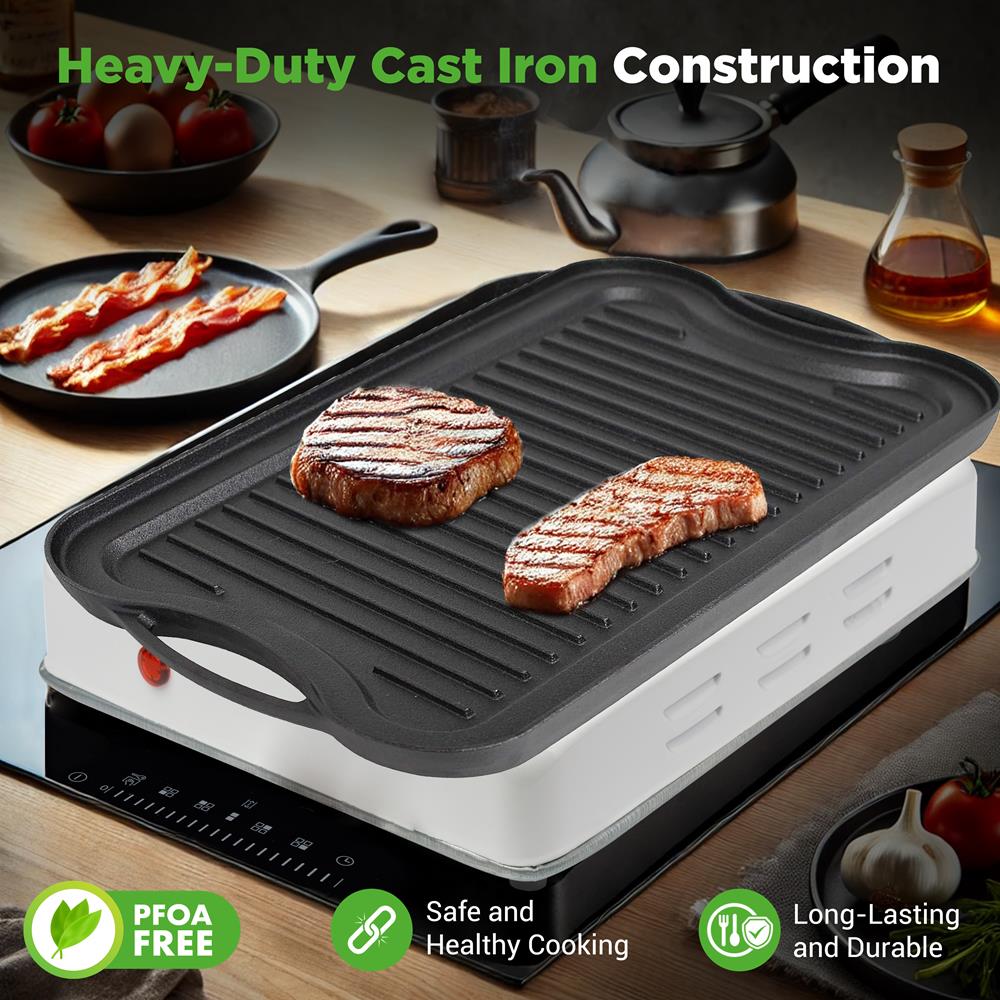 reversible grill griddle plate