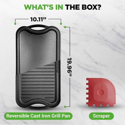 reversible grill griddle plate