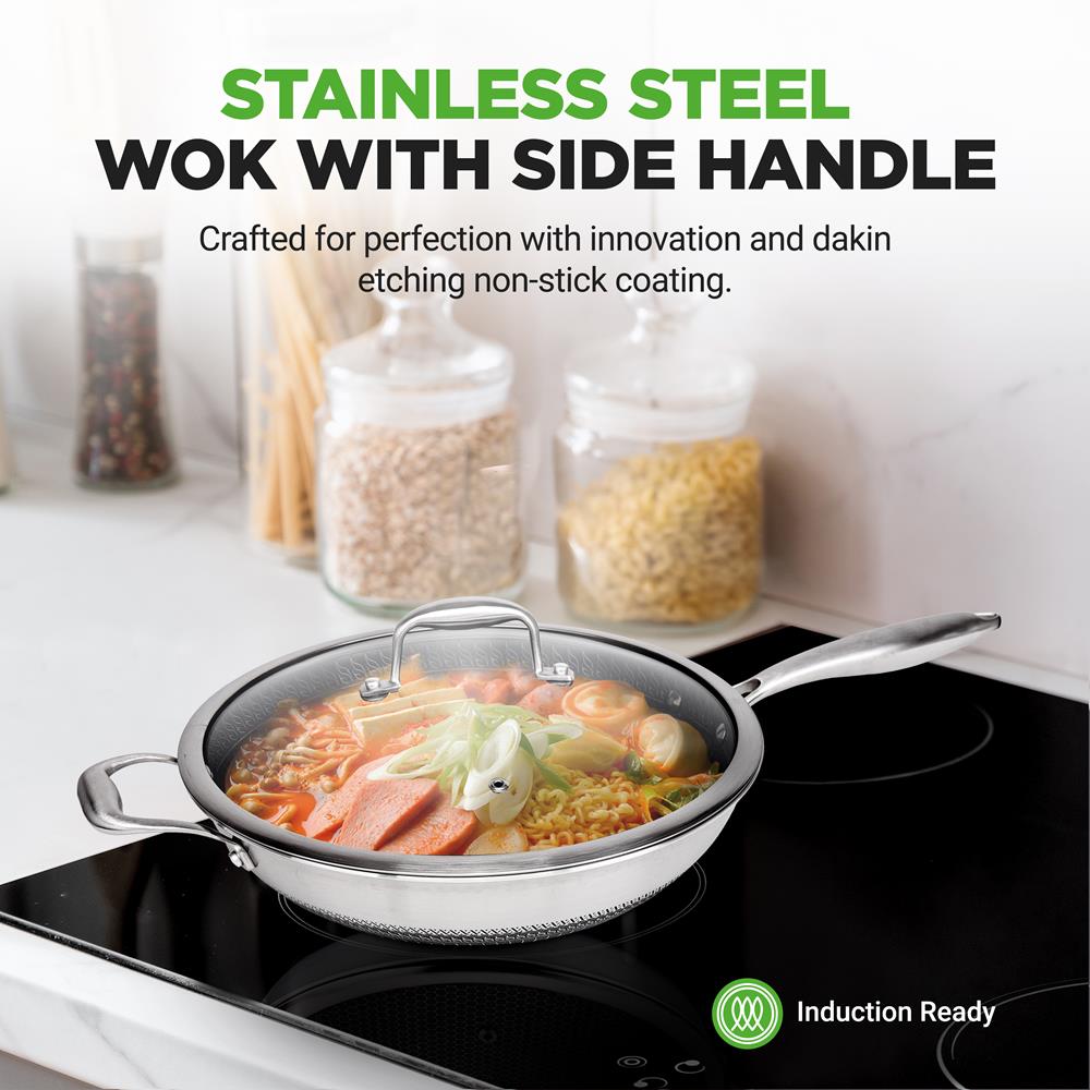 stainless steel wok